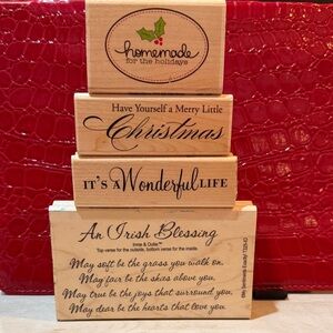 Christmas and St Patrick’s Day Rubber Stamps